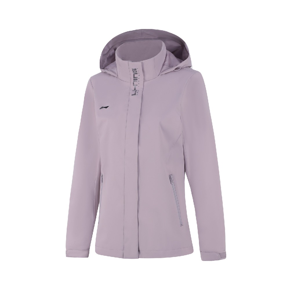 李寧LINING女子團(tuán)購(gòu)防風(fēng)防潑水連帽運(yùn)動(dòng)風(fēng)衣AFDUA18-6-9-11